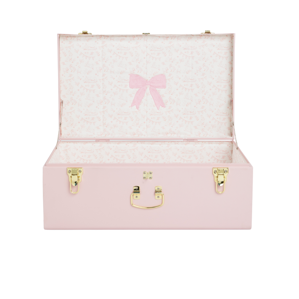 Quick Ship Pink Bow Grand Baby Trunk