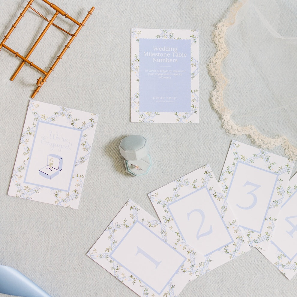 Wedding Milestone Cards & Stand
